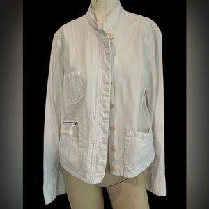 French Connection Women's White Cotton Casual Jacket Size 12